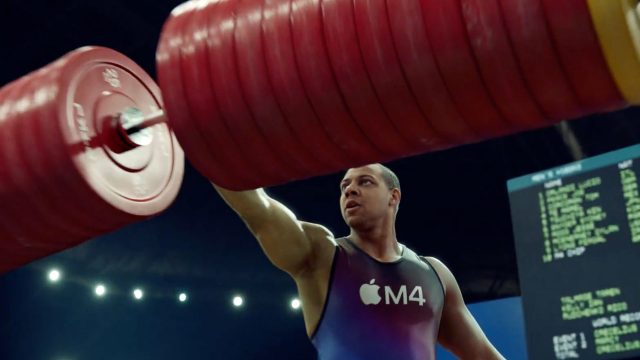 Apple M4 weightlifter commercial Megaforce Electric Theatre Collective | STASH MAGAZINE